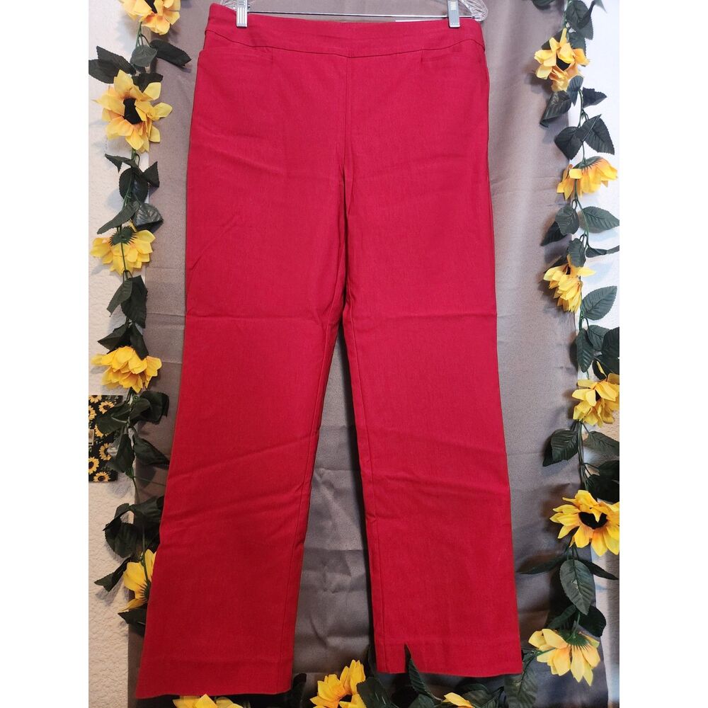 NWT Chico's So Slimming 360 Brigitte Slim Leg Pants Red Size 2P (US 12P)